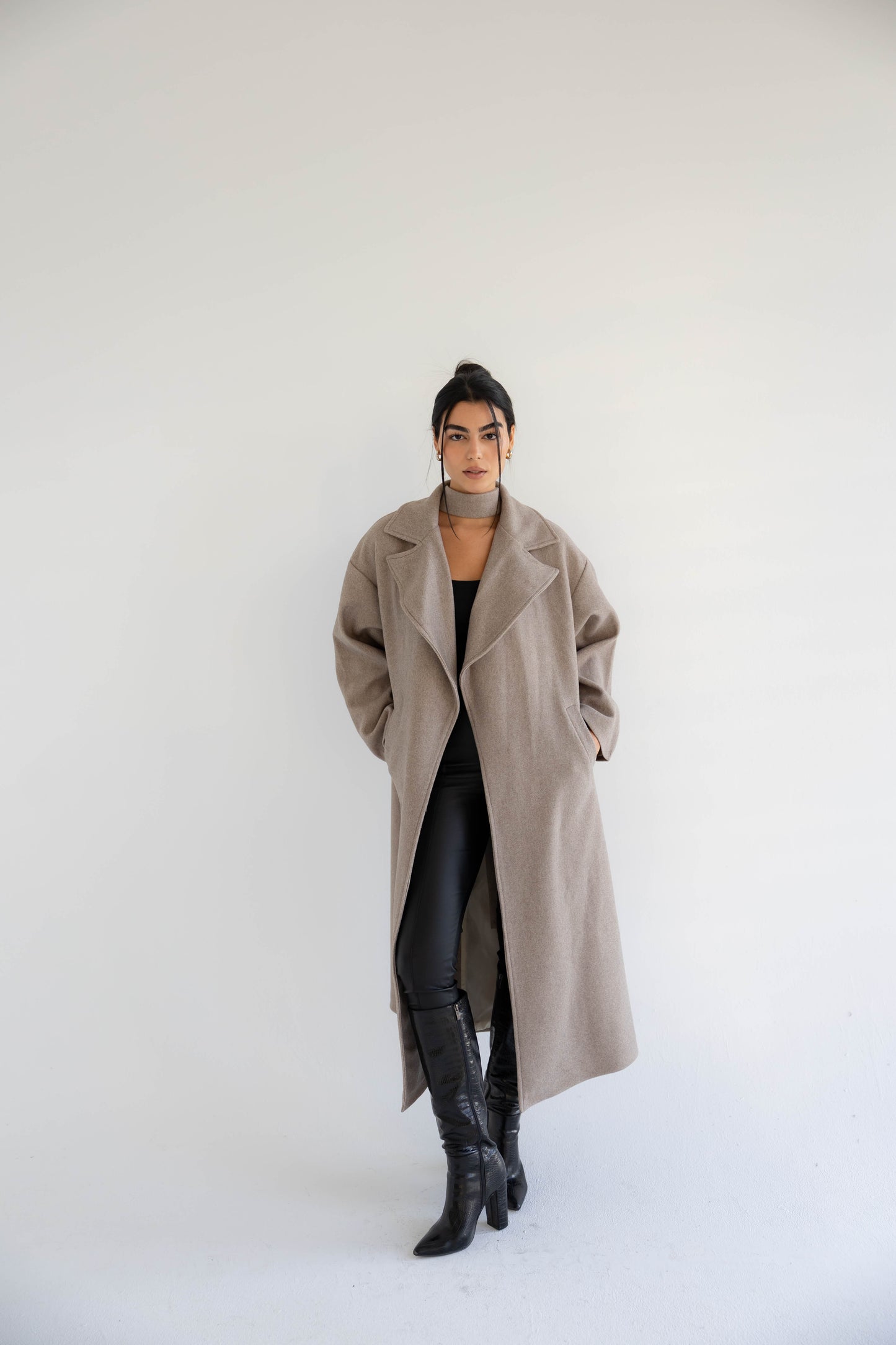 Snow Grace Coat In Griege