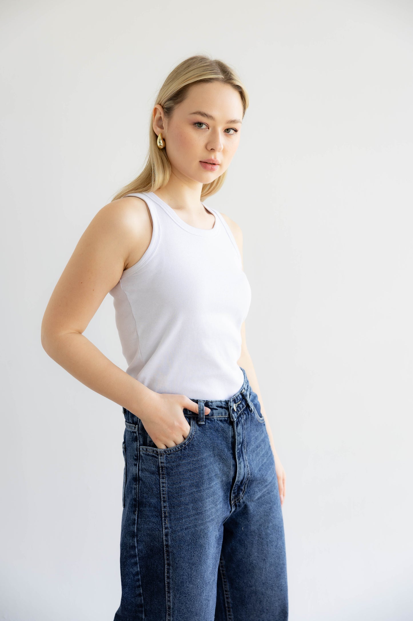 Signature Denim Pants In Blue