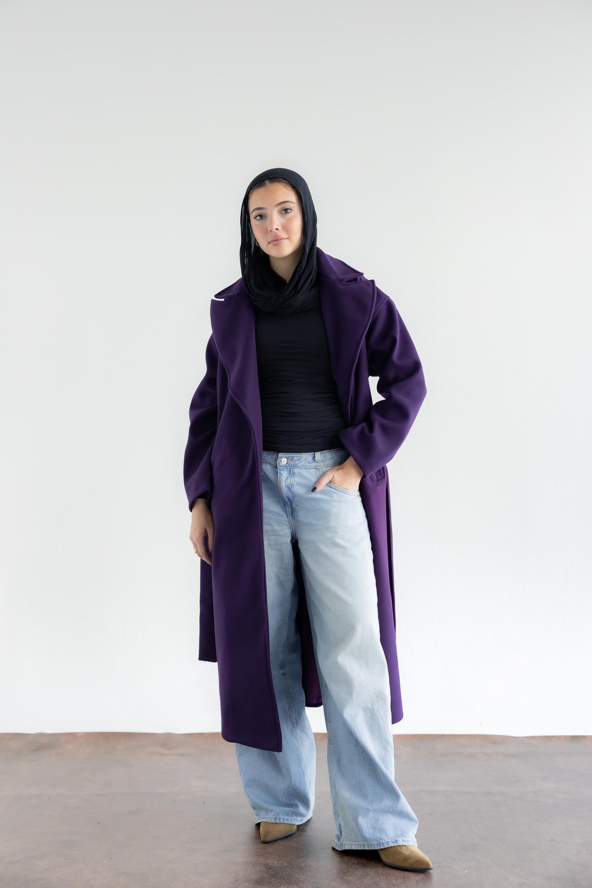 Snow Grace Coat - Deep Purple