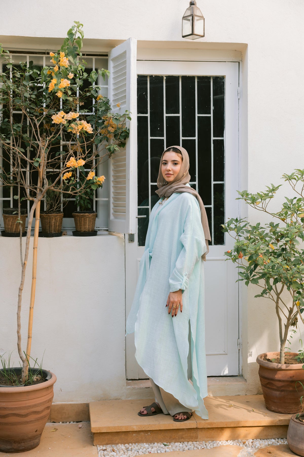 Sunset Flow Cardigan - Sky Blue