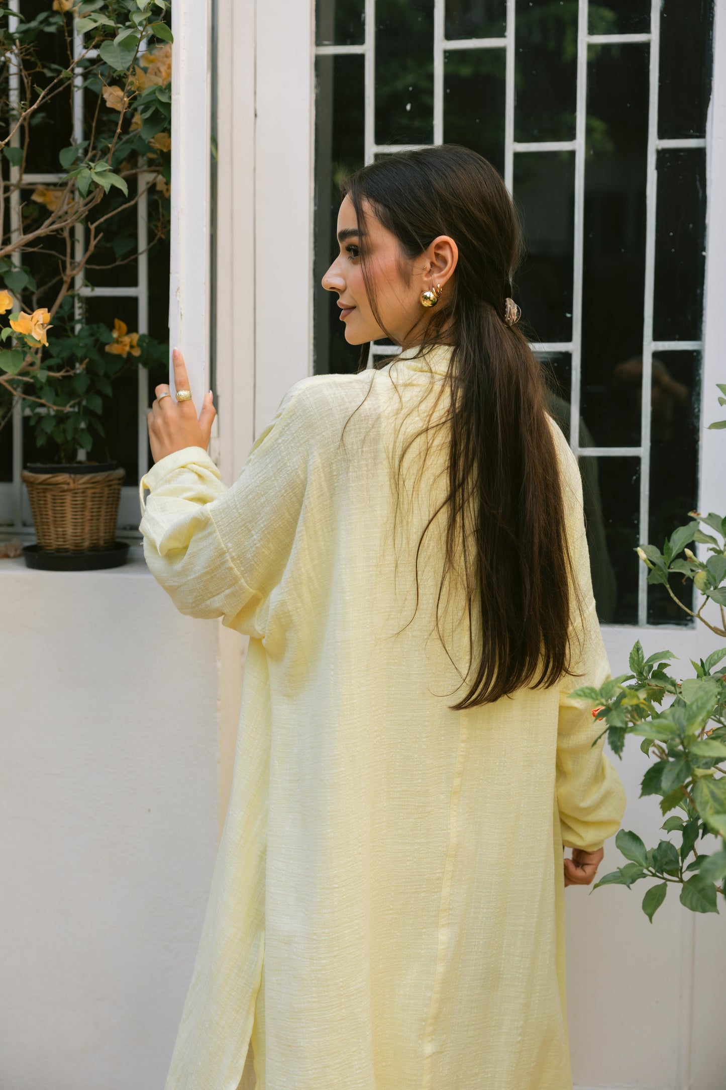 Sunset Flow Cardigan - Pastel Yellow