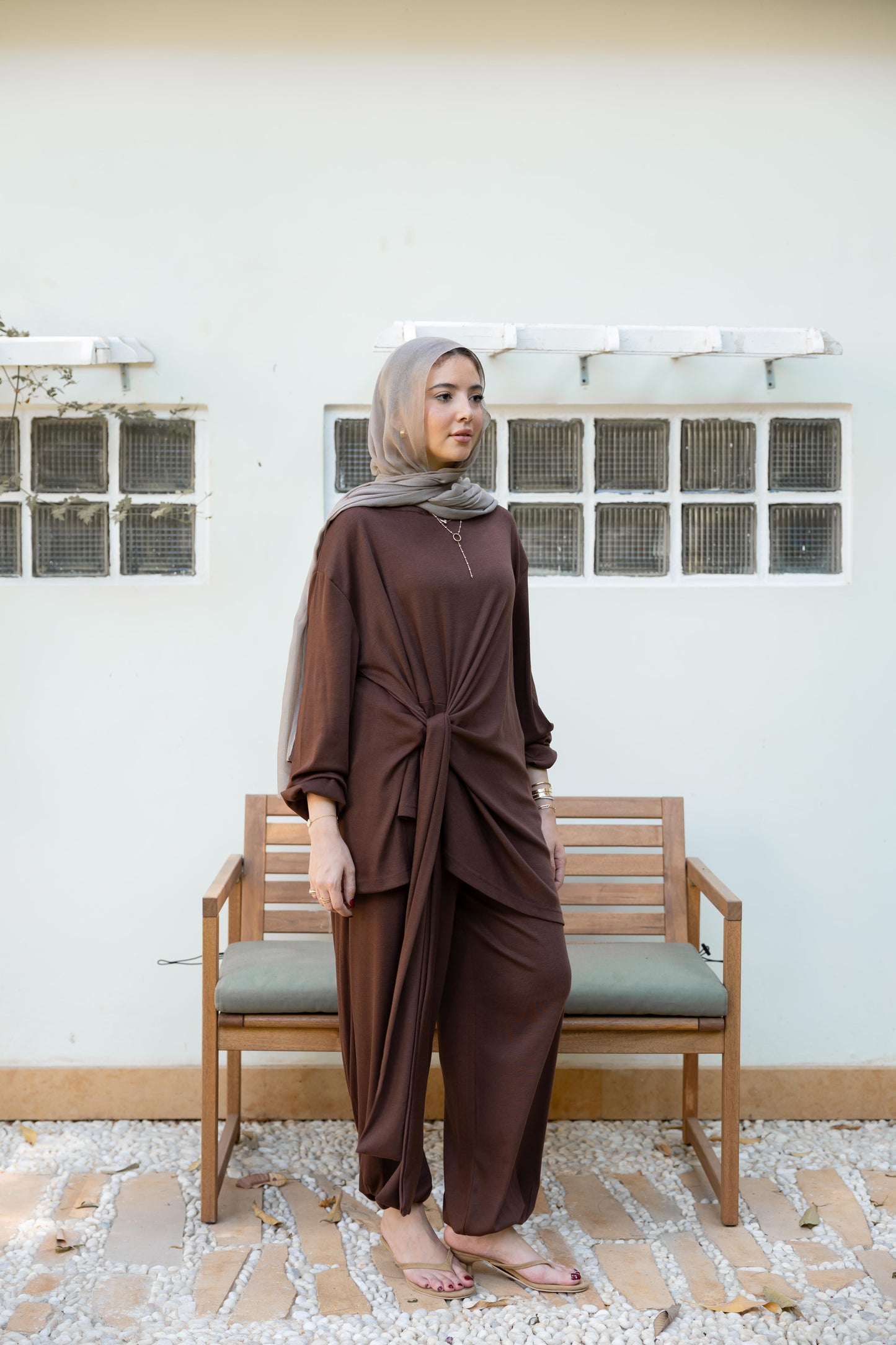 The Side Knot Set - Brown