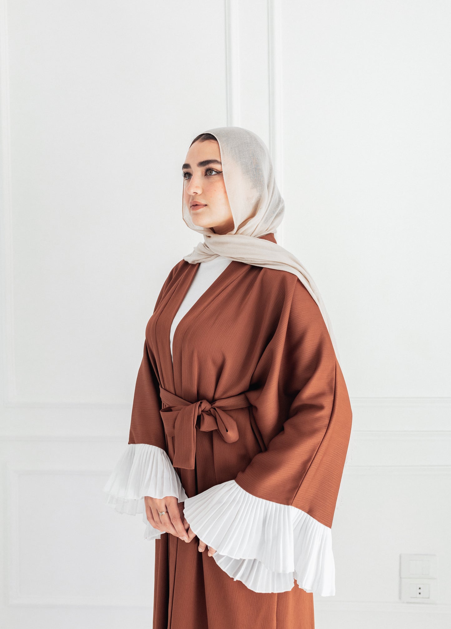 Grace abaya in light brown