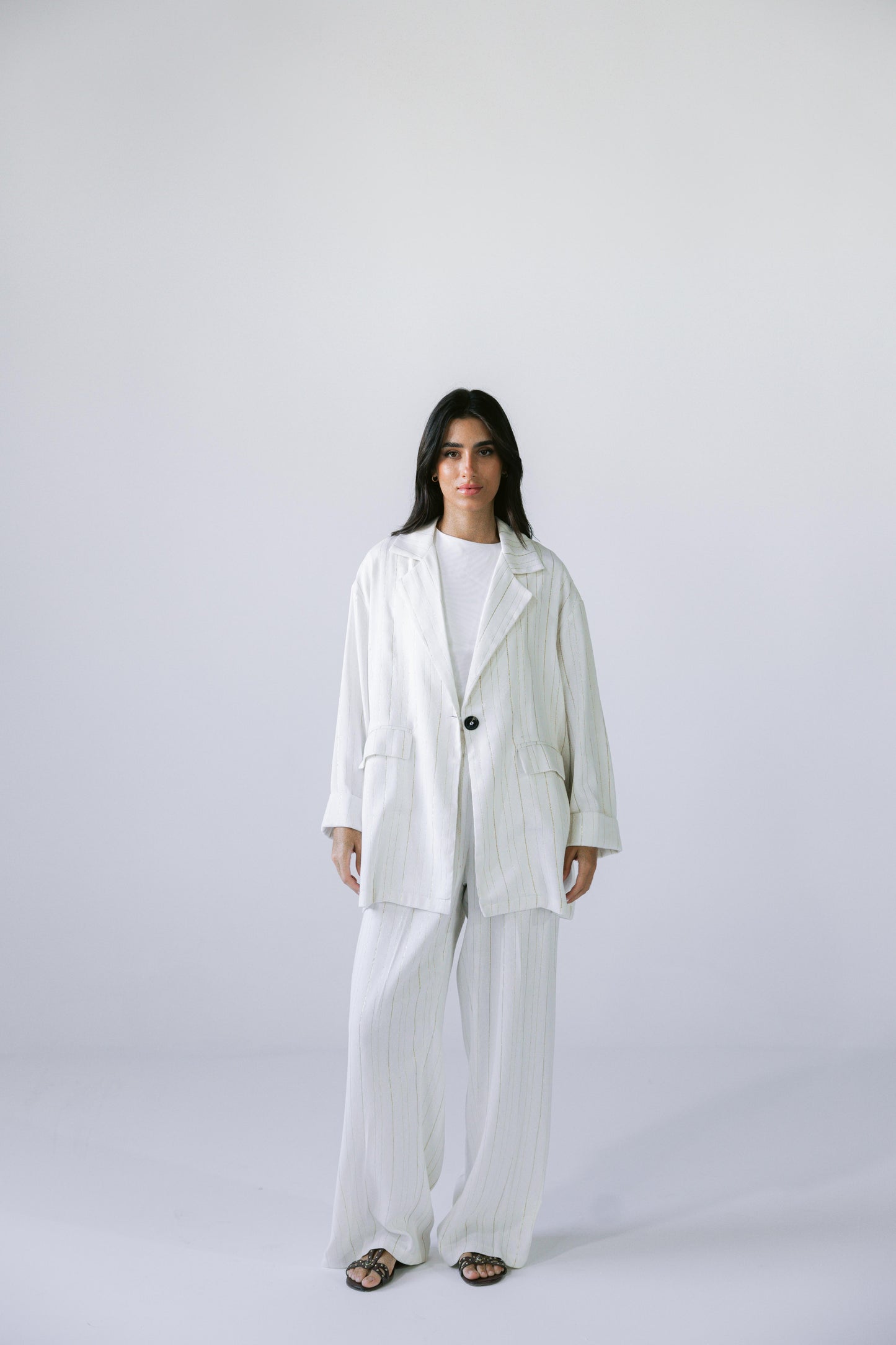 All That Glitter Linen Set - Gold
