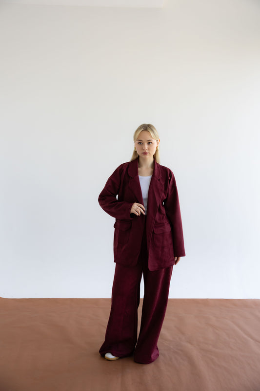 The Velvet Set In Burgundy