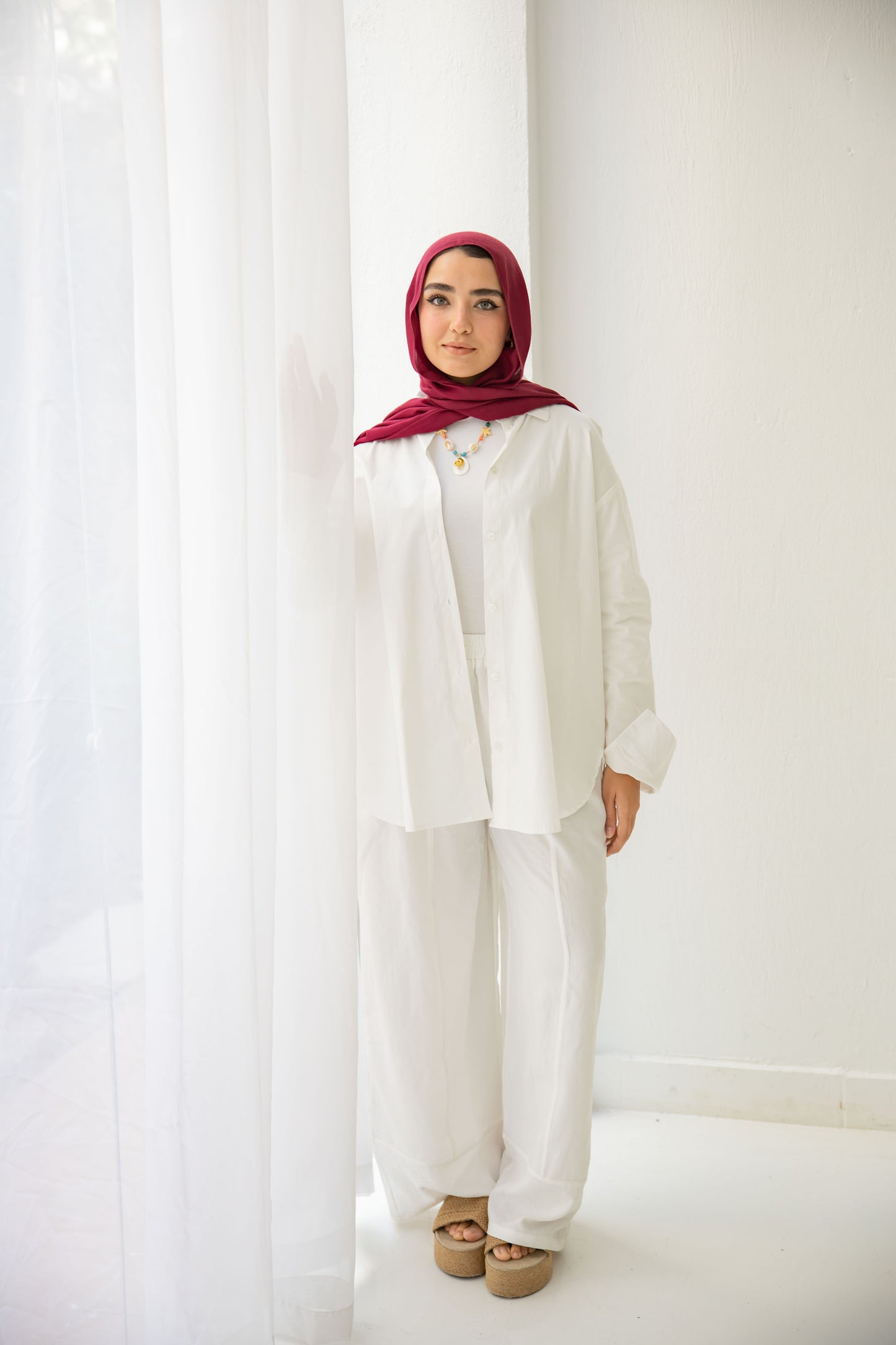 Whisper shirt in white [ Non-Transparent ]