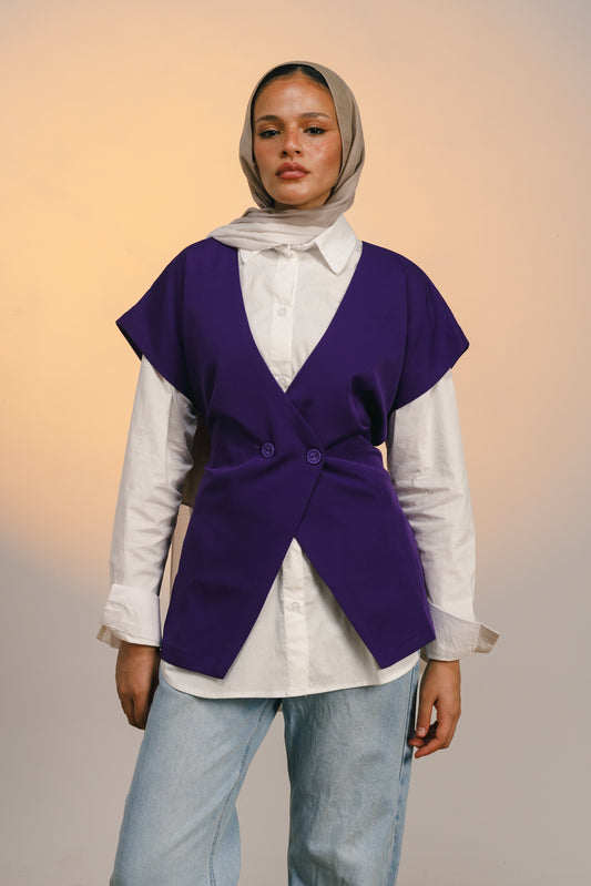 All in one vest - dark purple