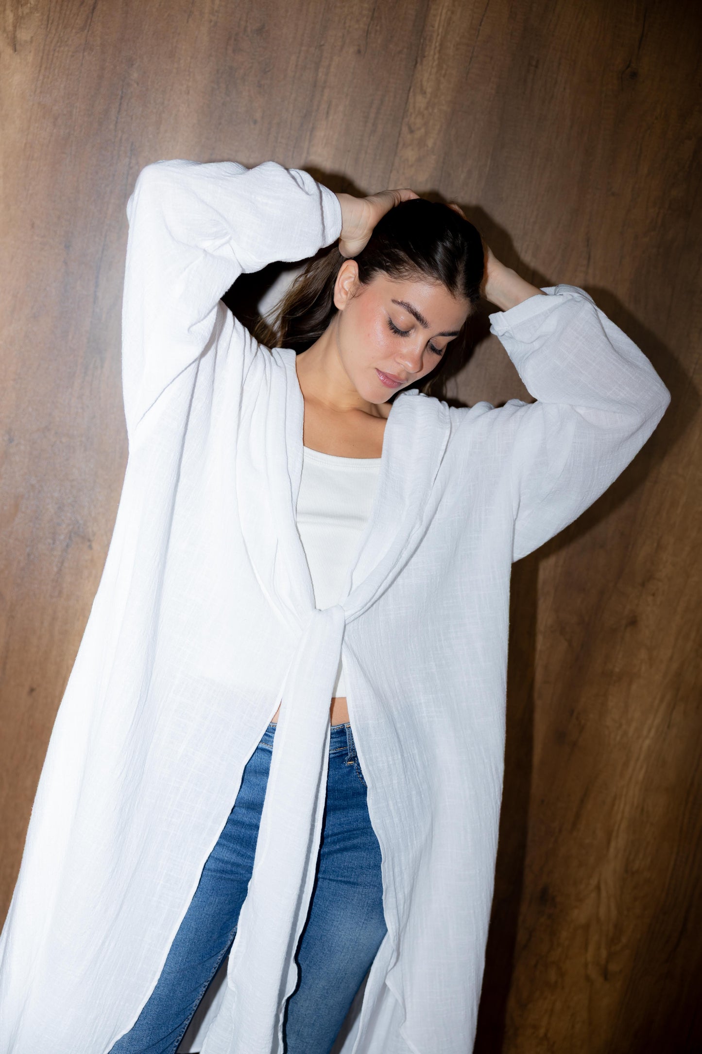 Sunset Flow Cardigan - White