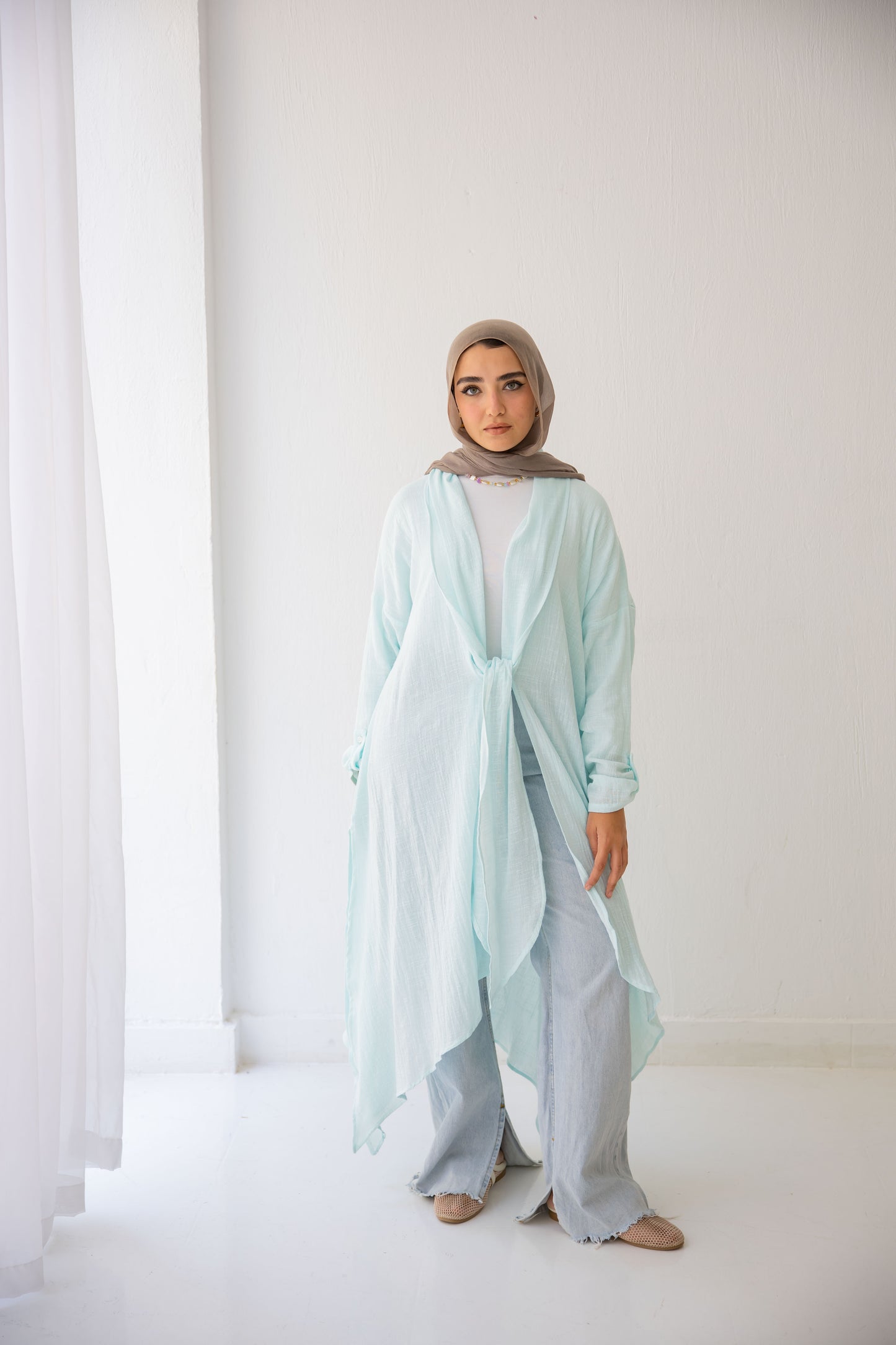 Sunset Flow Cardigan - Sky Blue