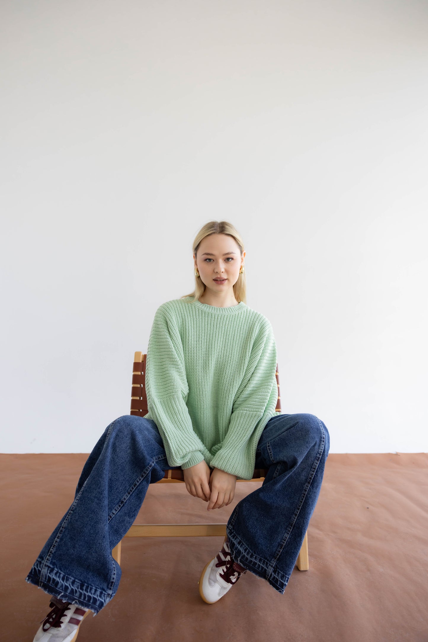 Bubblegum Knit Pullover In Mint