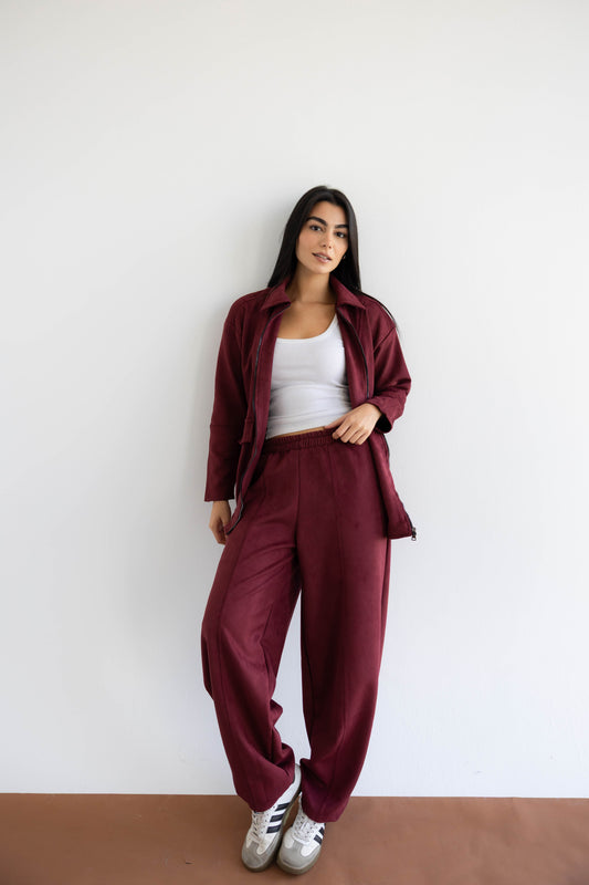 On Track Set In Burgundy