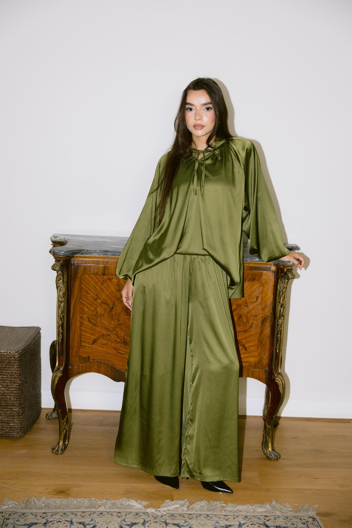 Satin Affair Set - Kiwi
