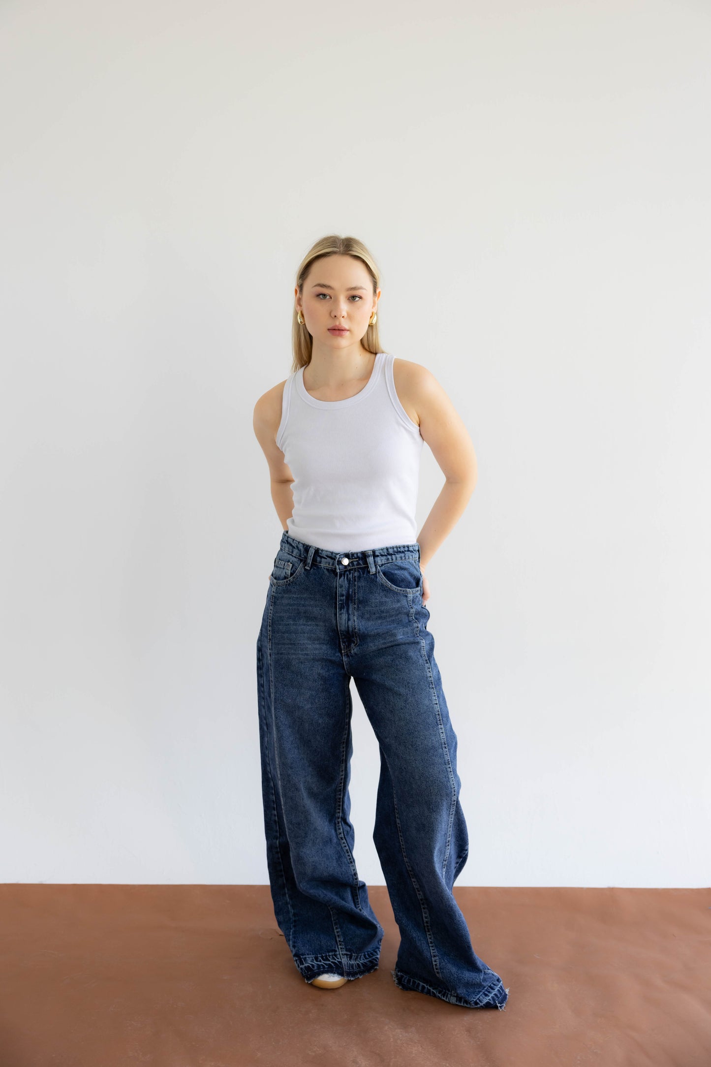 Signature Denim Pants In Blue