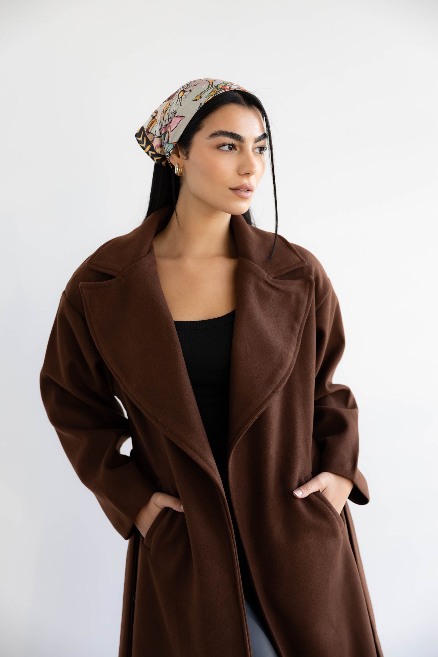 Snow Grace Coat In Toffee