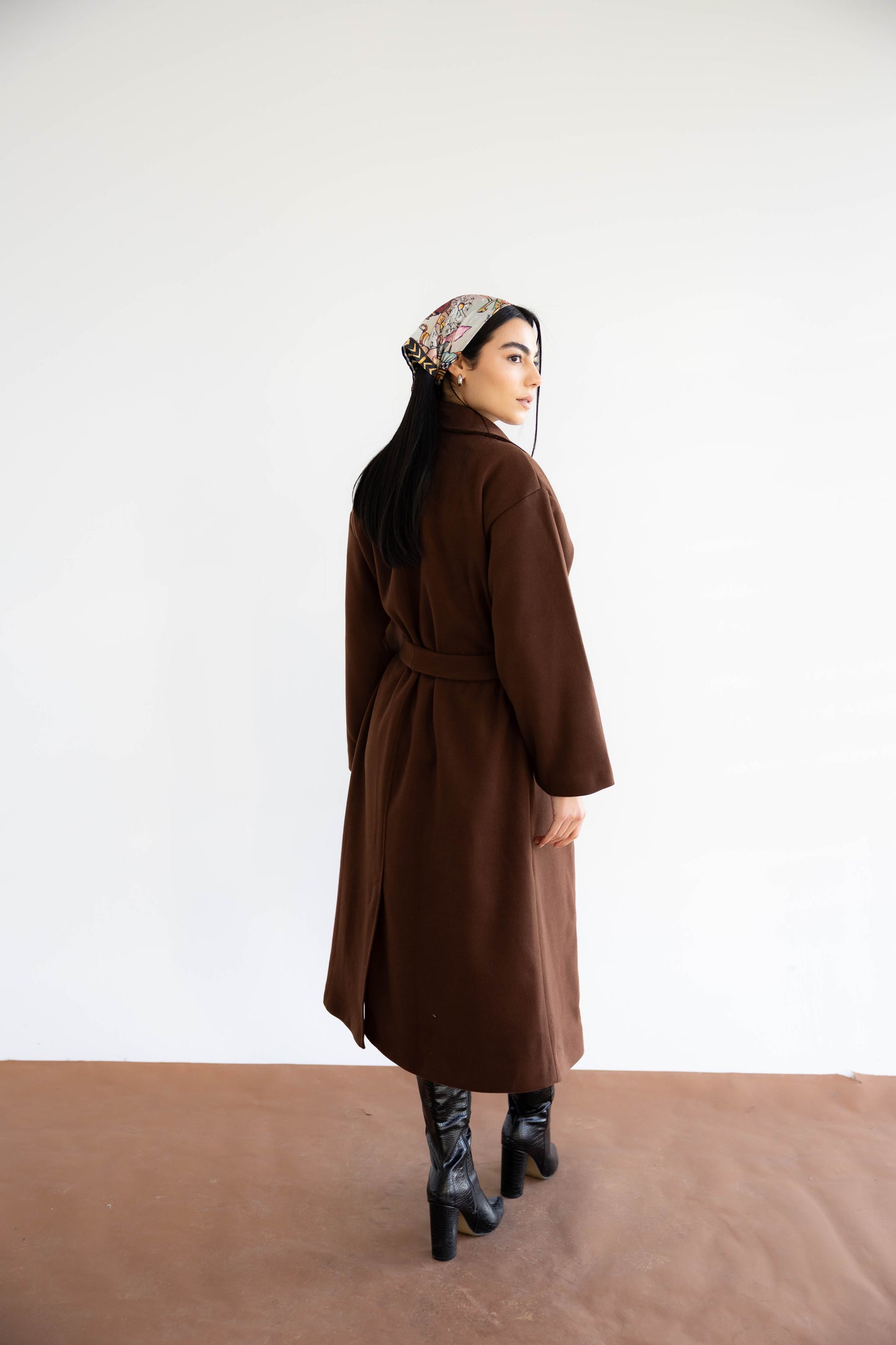 Snow Grace Coat In Toffee