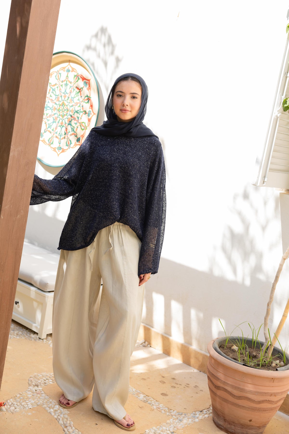 Midnight Crochet Top - Midnight Navy
