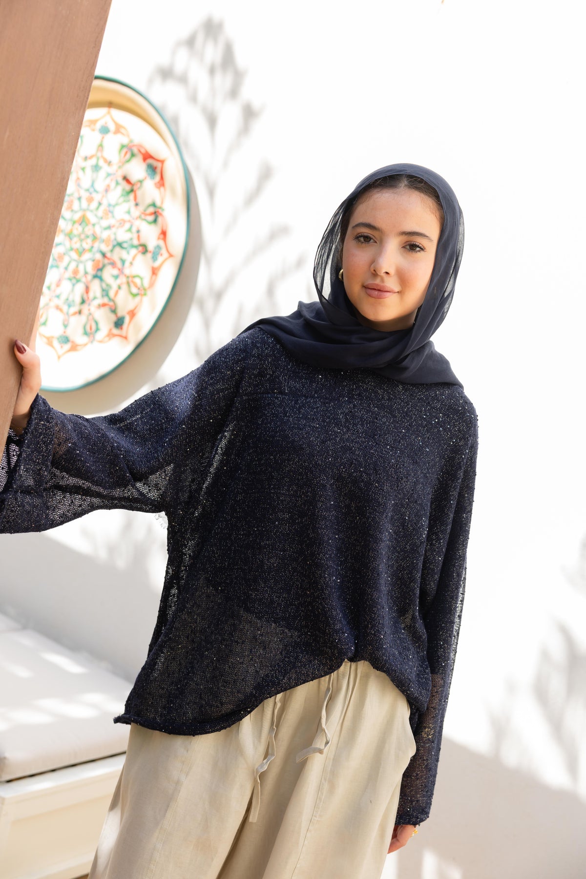 Midnight Crochet Top - Midnight Navy
