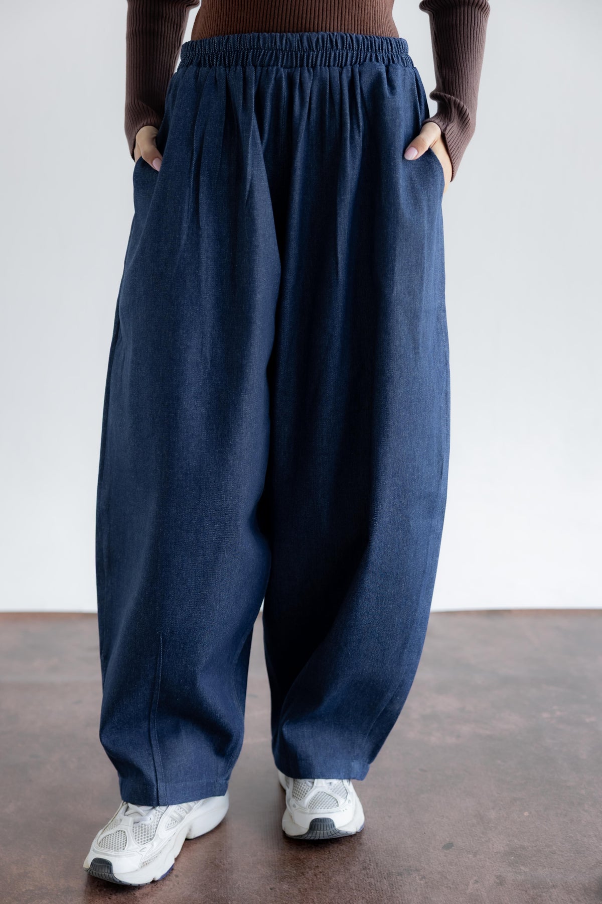 Ballon Denim Pants - Blue
