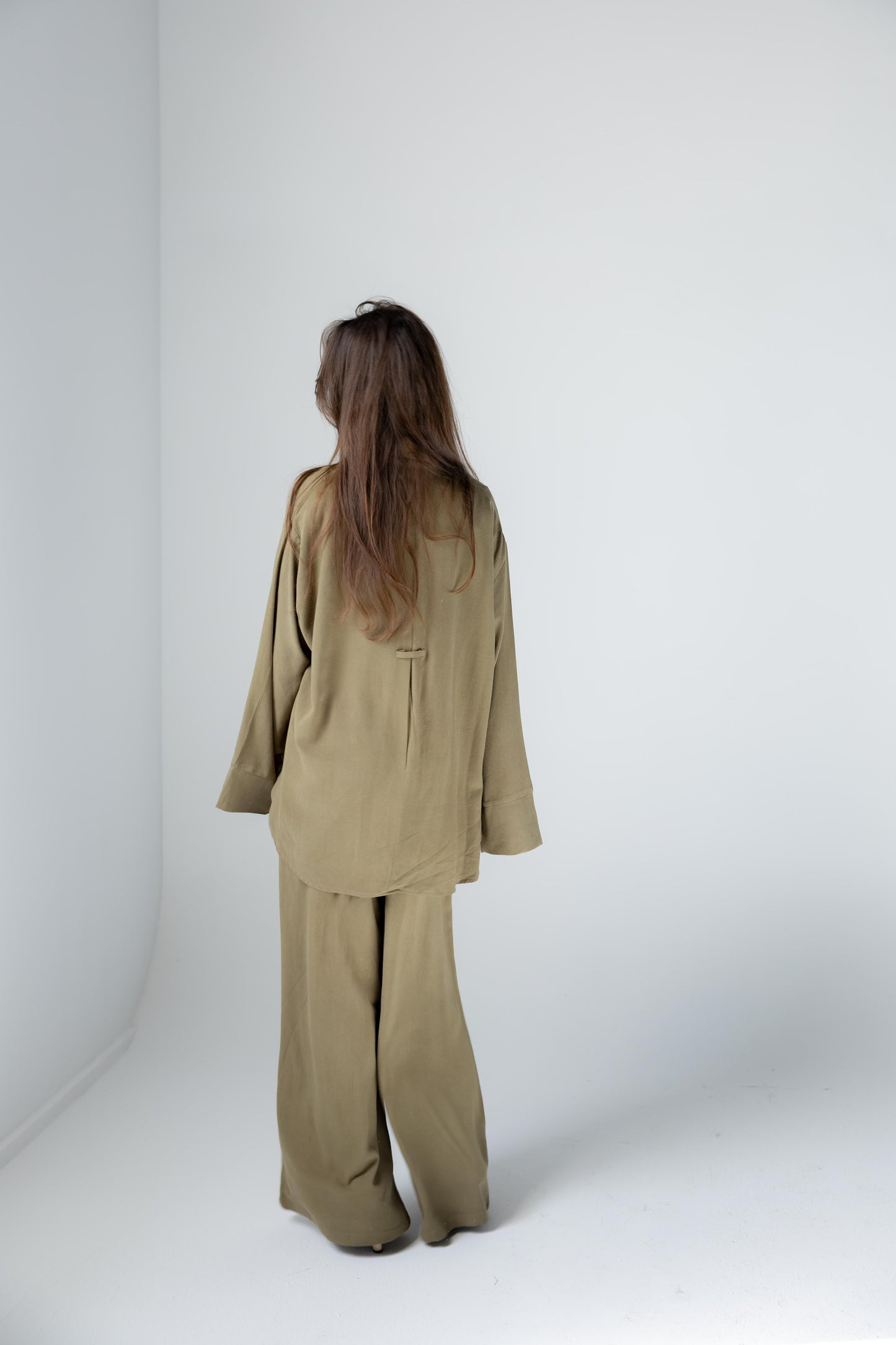Soft Breeze Linen Set - Olive