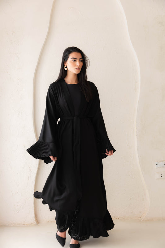Grace Kaftan In Black X Black