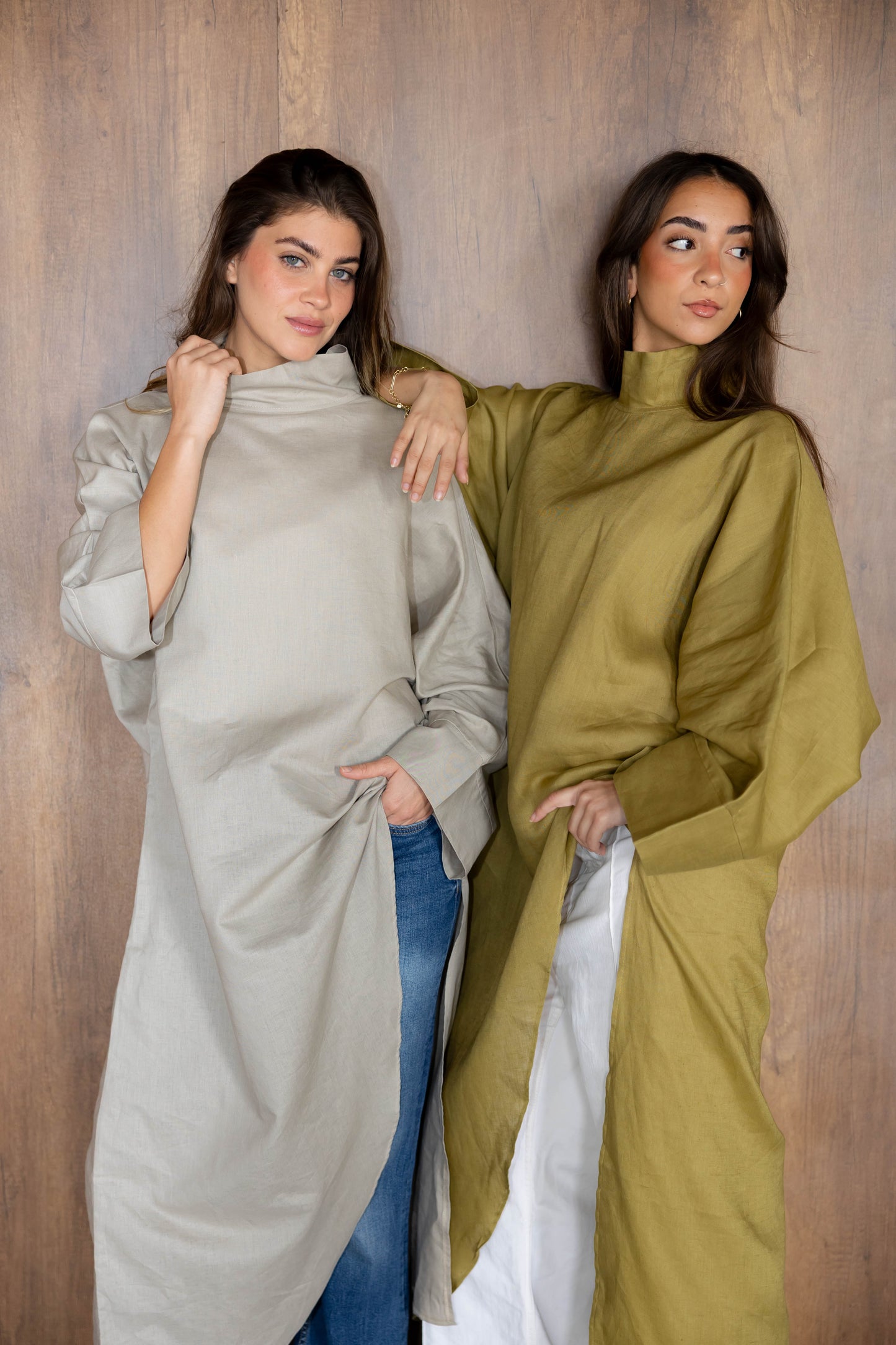 Pure Linen Luxe-drape In Honeydew