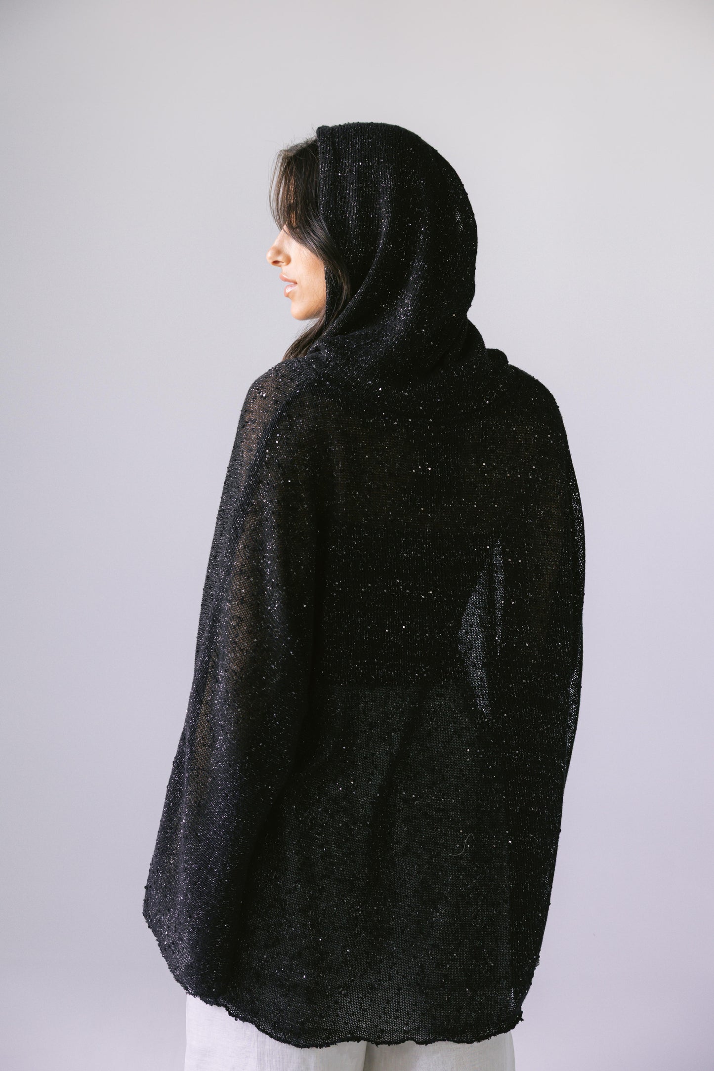 Midnight Crochet Top - Black