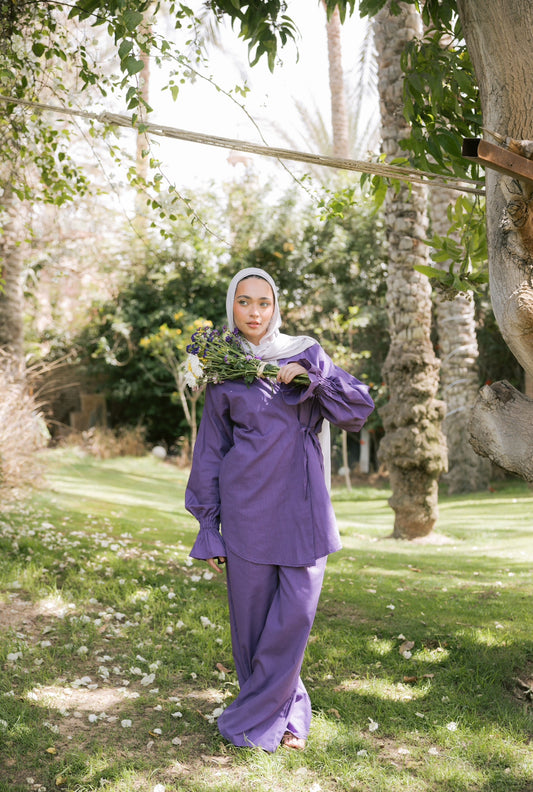 ASMC linen set in lavender