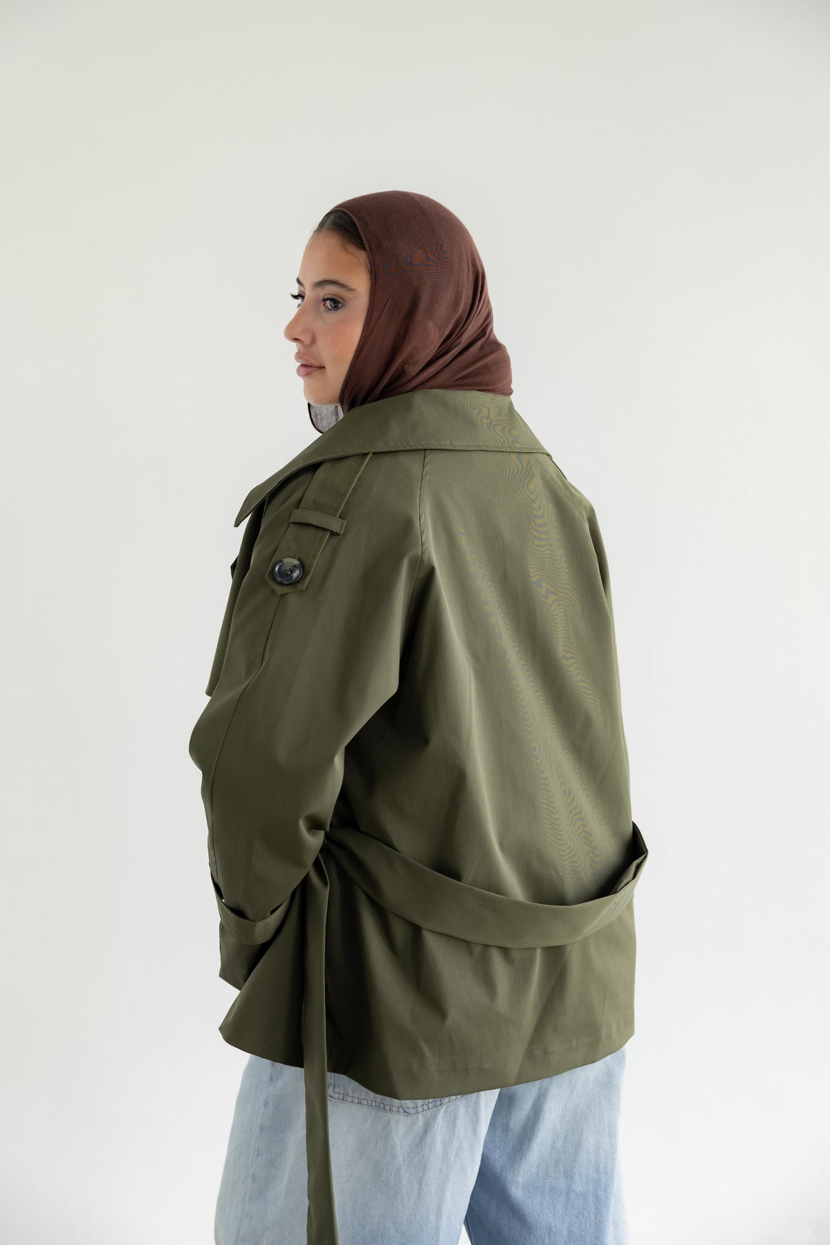 It Girl Energy Trench Coat - Olive