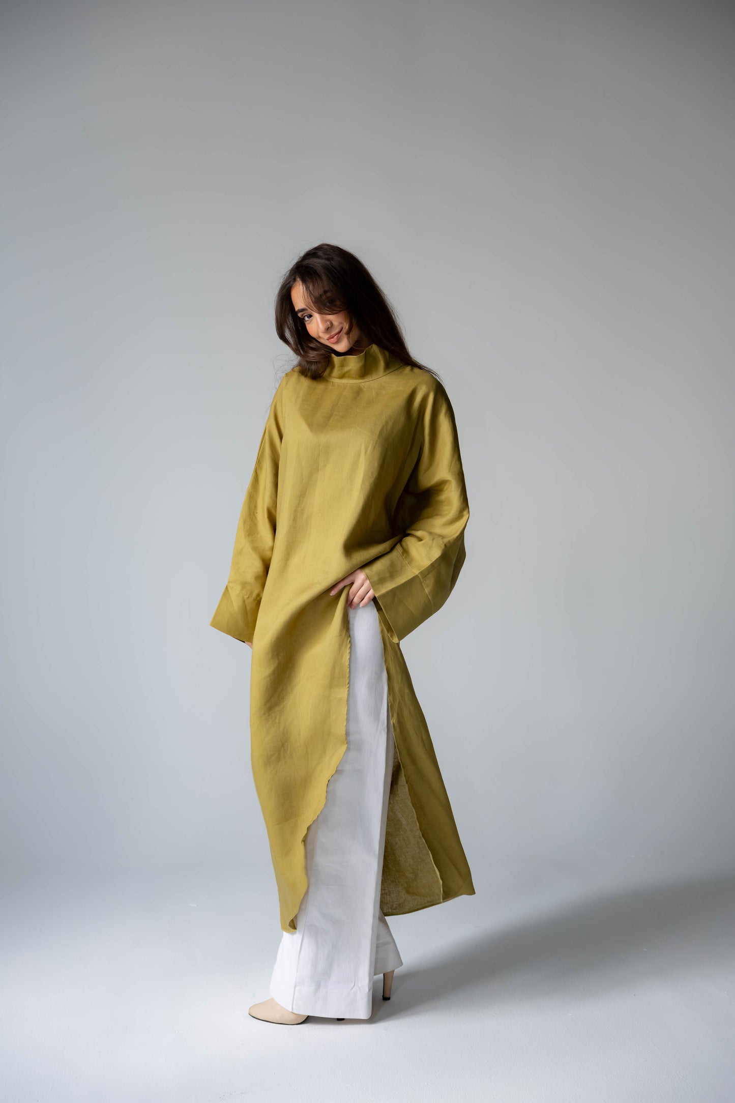 Pure Linen Luxe drape - Honeydew