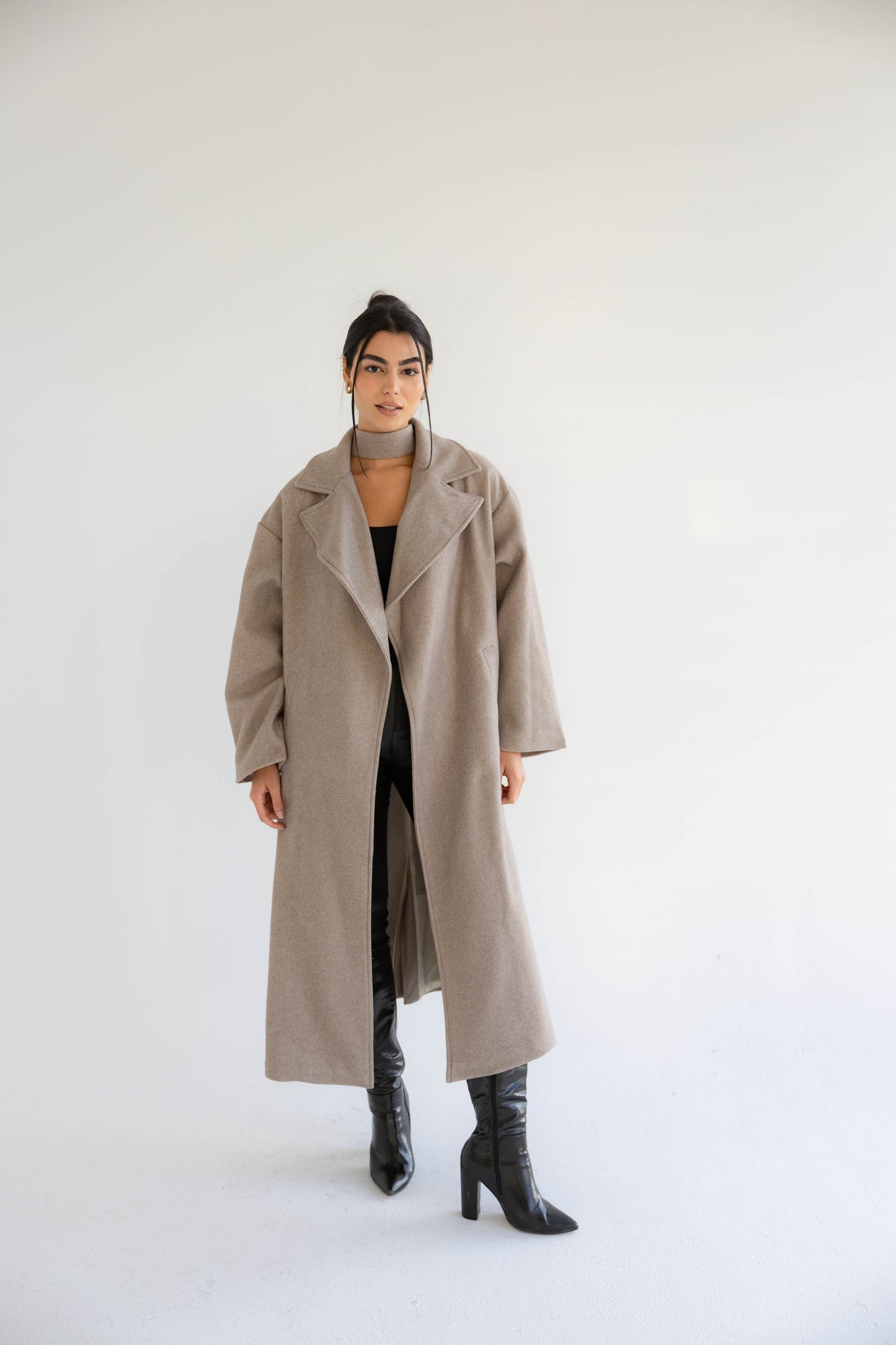 Snow Grace Coat In Griege