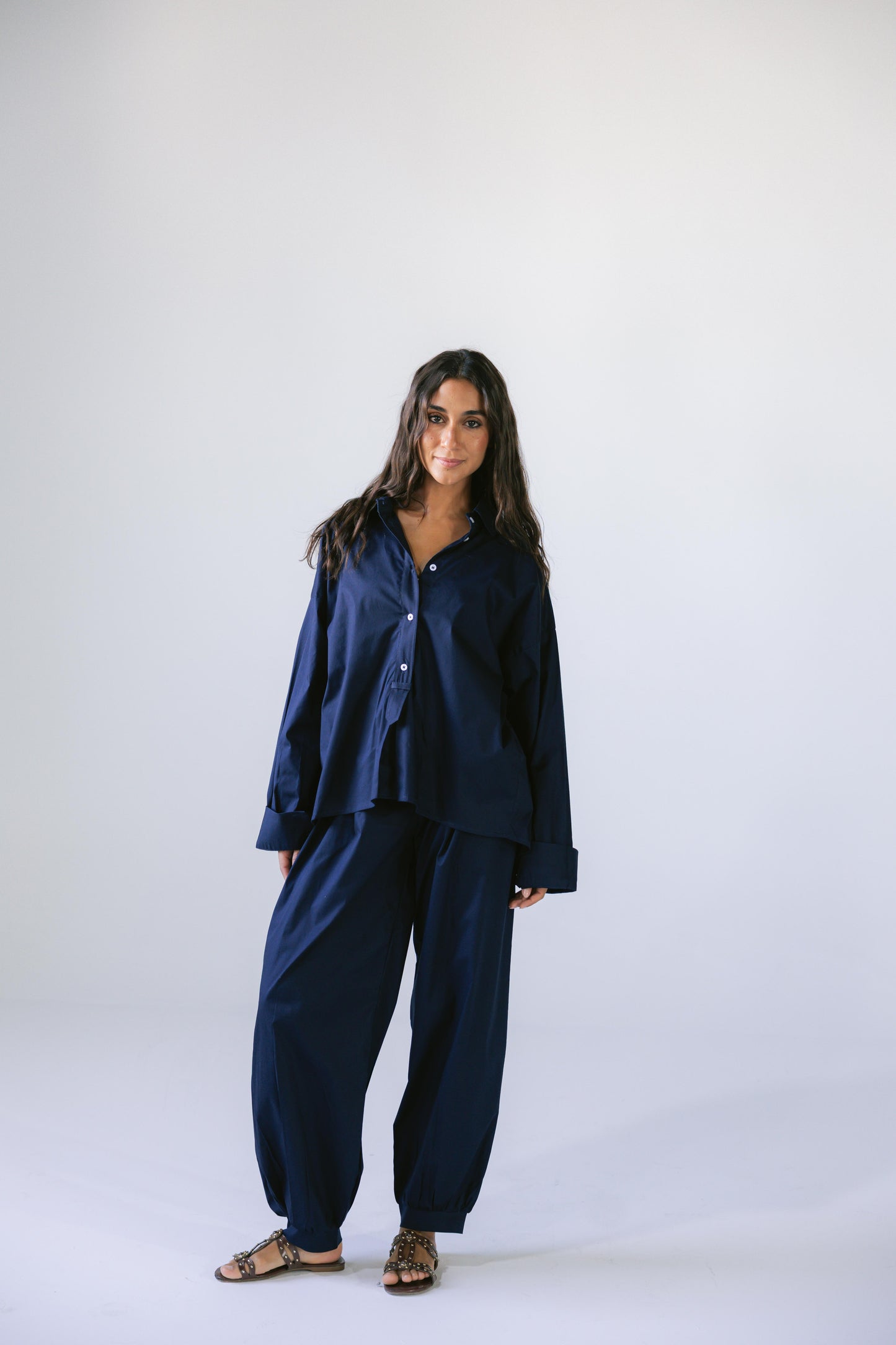 By The Beach Poplin Set - Blueberry