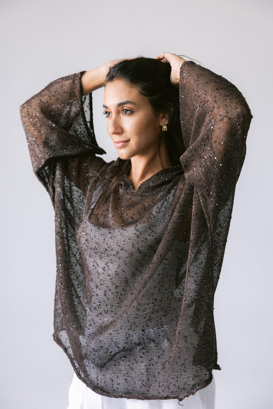 [PRE-ORDER] Midnight Crochet Top - Brown