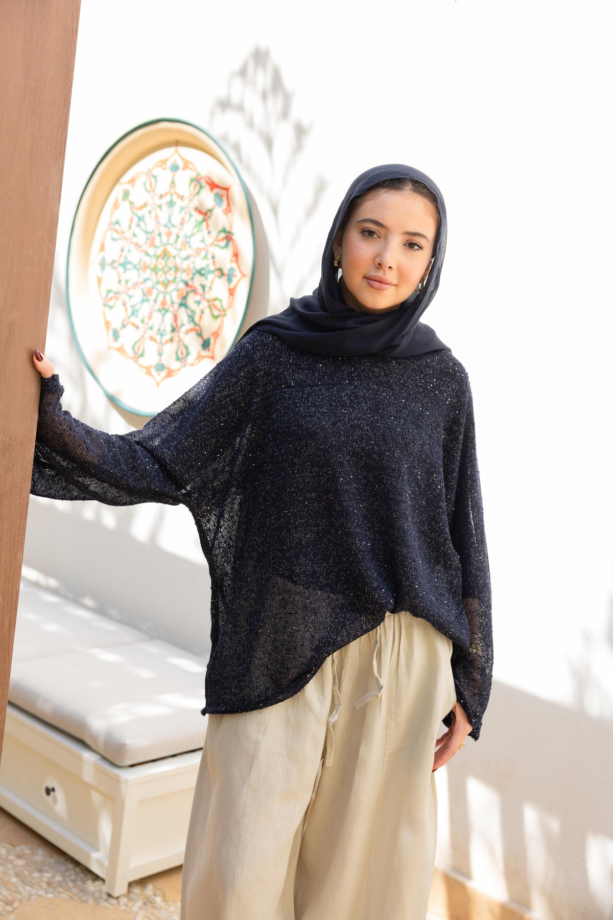 Midnight Crochet Top - Midnight Navy