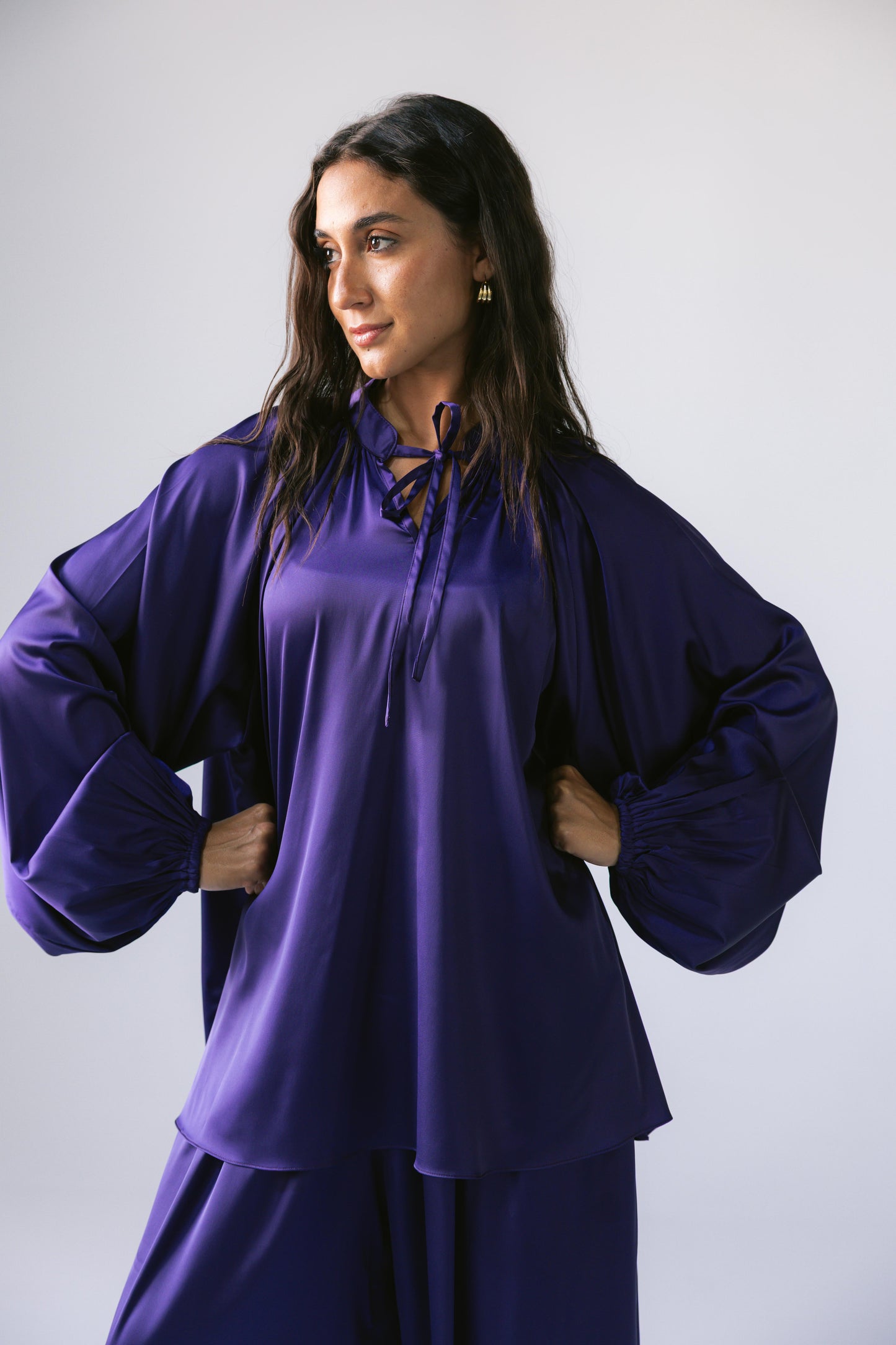 Satin Affair Set - Purple