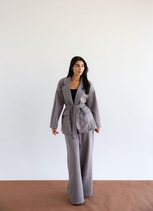 The Velvet Set In Grey