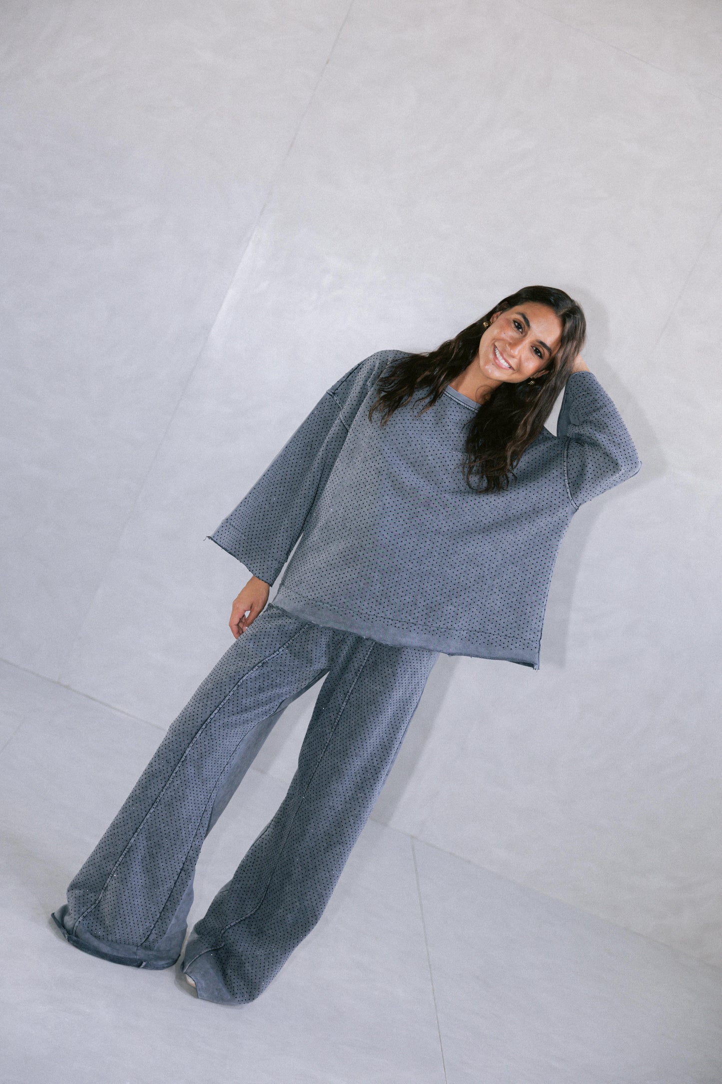 Relaxed Studded Set - Grey