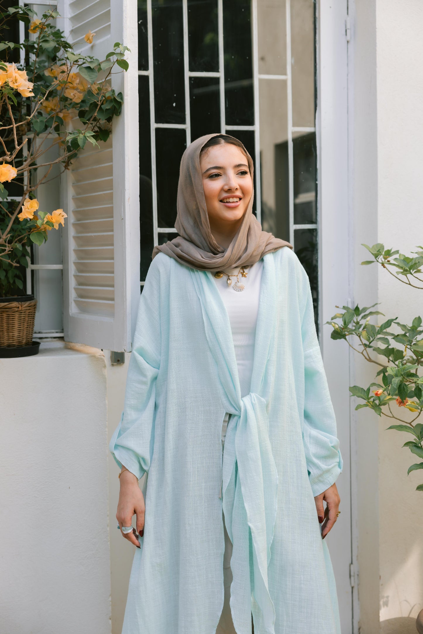 Sunset Flow Cardigan - Sky Blue