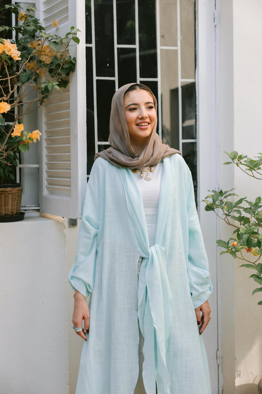 Sunset Flow Cardigan - Sky Blue