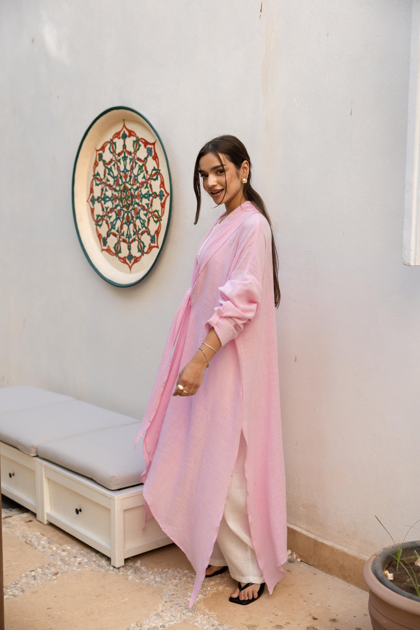 Sunset Flow Cardigan - Pink