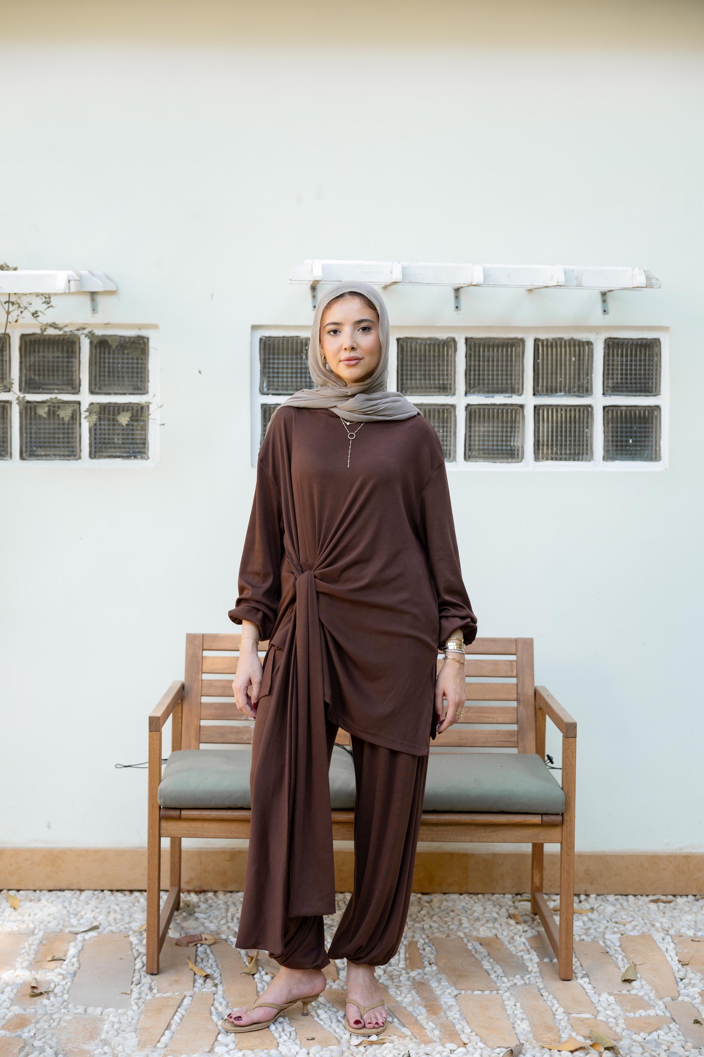 The Side Knot Set - Brown