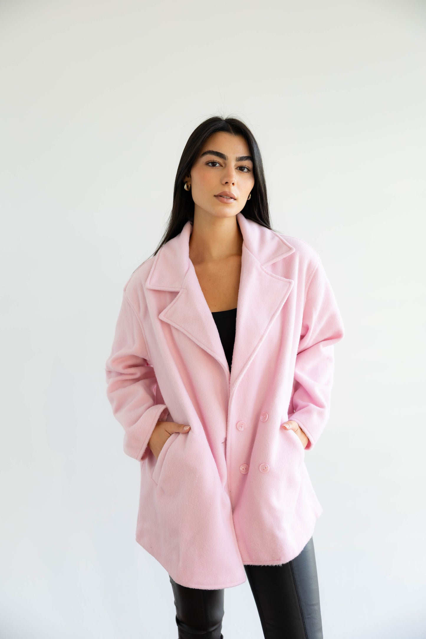 Fur Muse Jacket In Rose