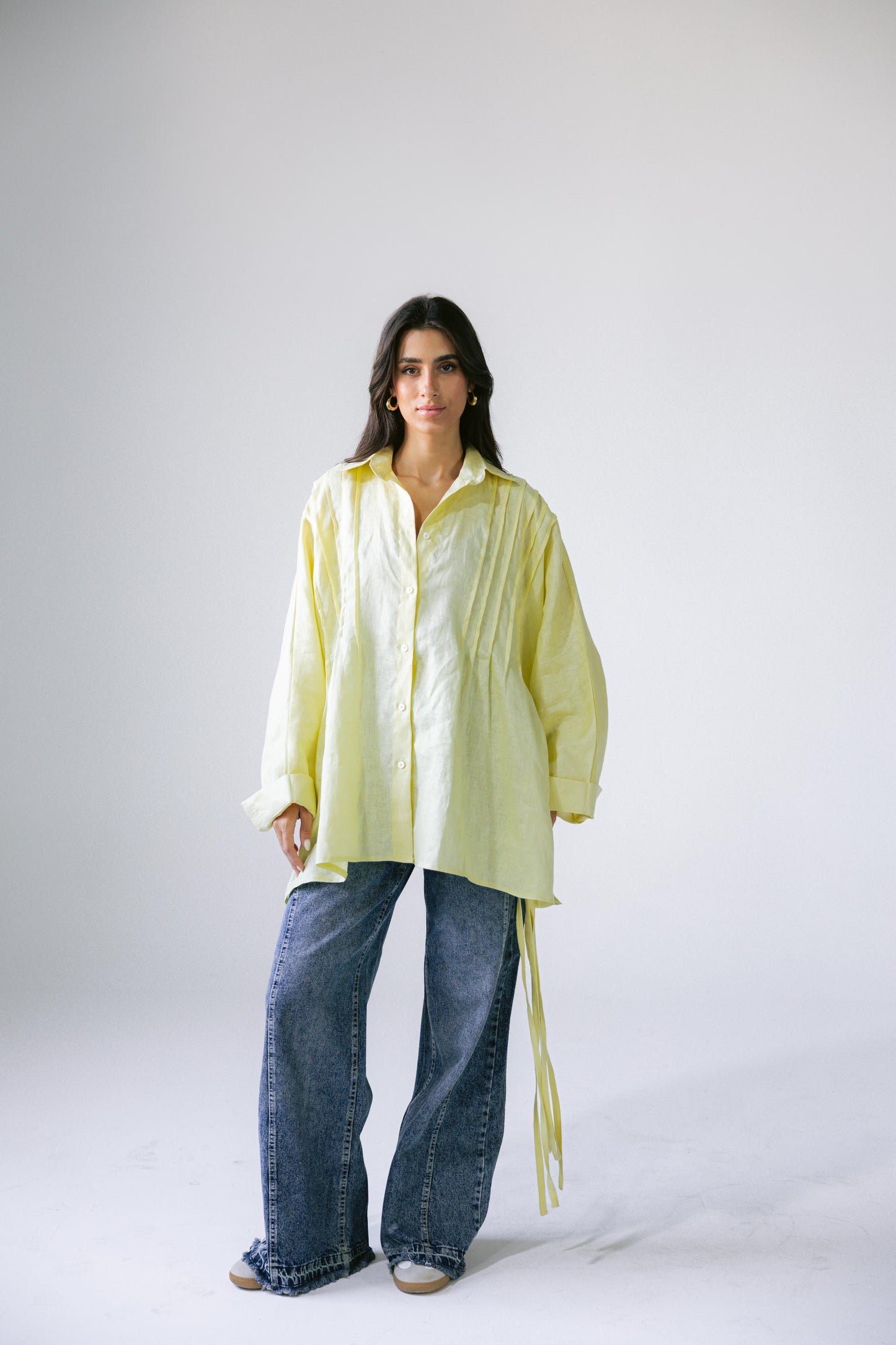 Summer Fringes Linen Shirt - Butter Yellow