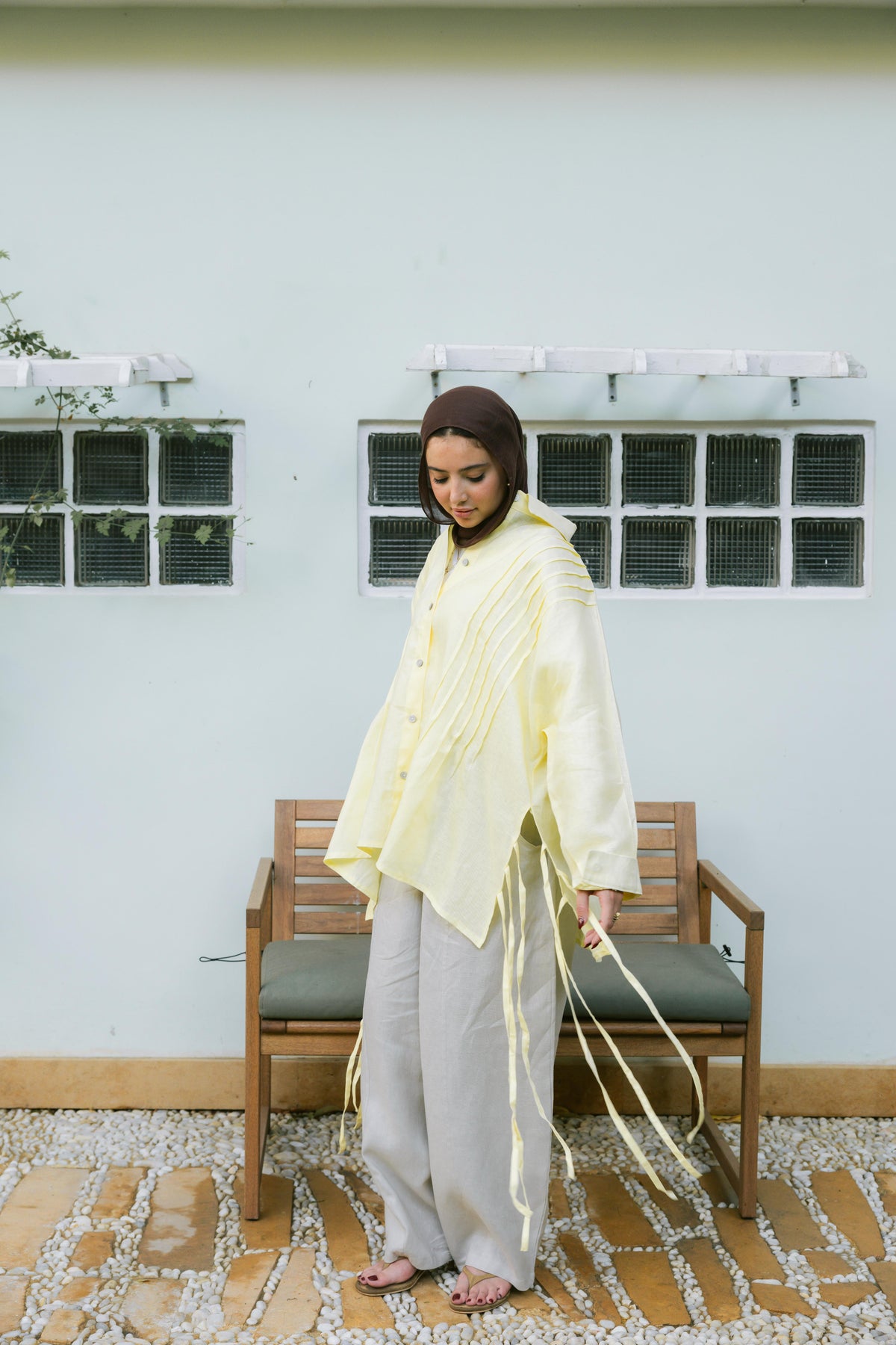 Summer Fringes Linen Shirt - Butter Yellow