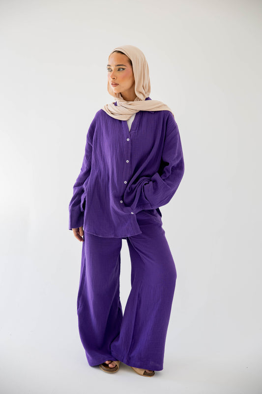 The breezy set in deep purple