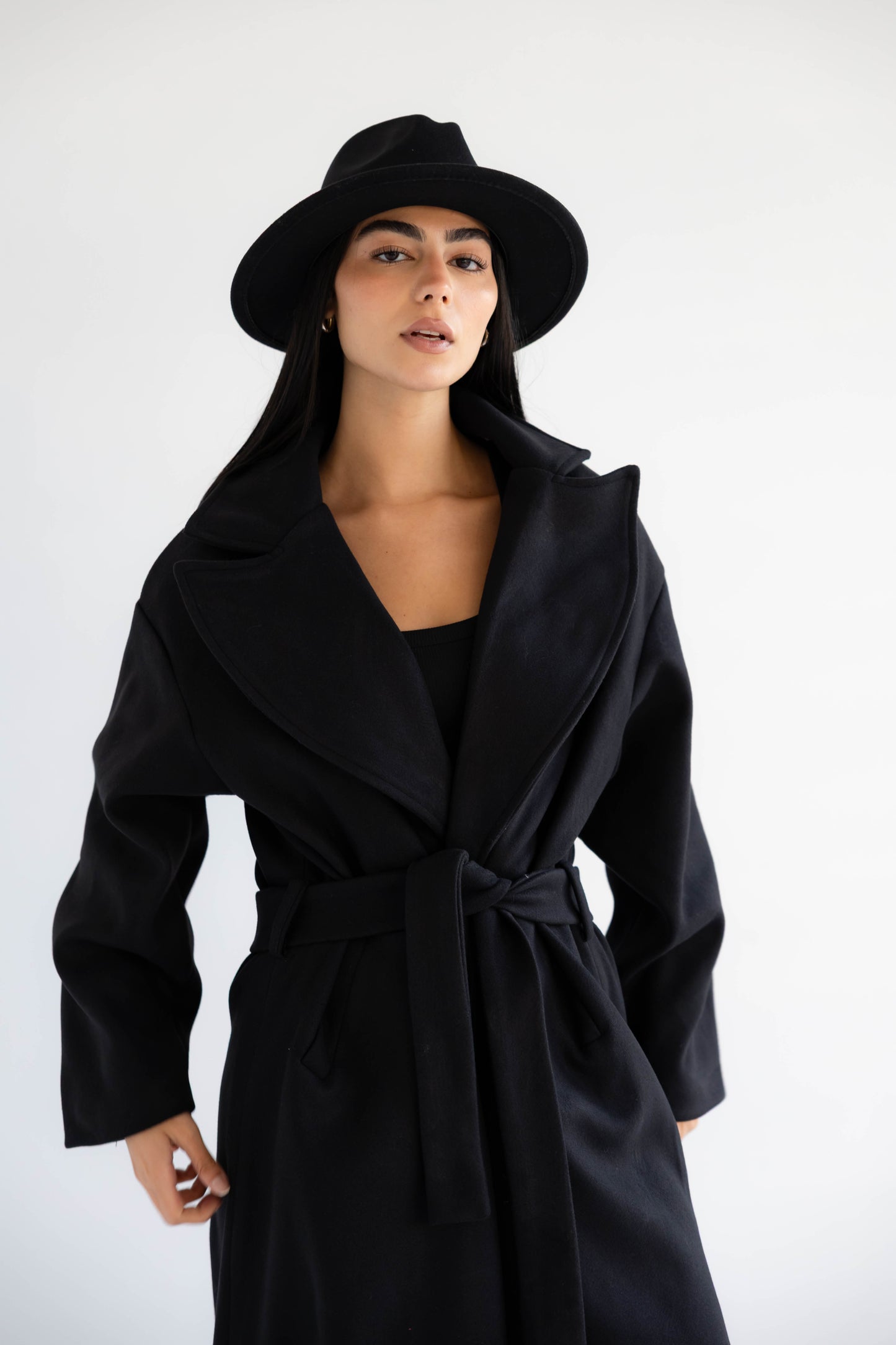 Snow Grace Coat In Black