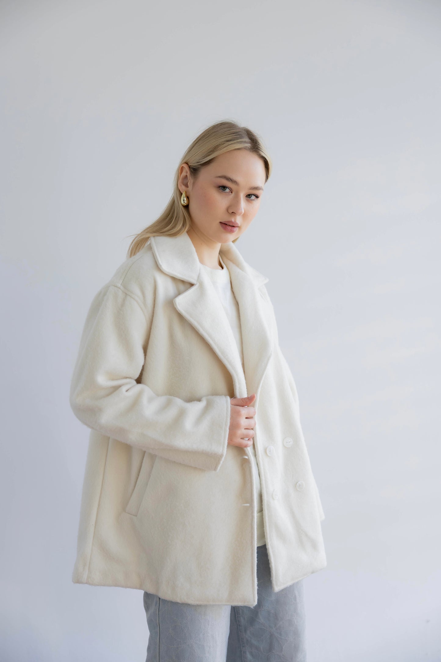 Fur Muse Jacket In Off-White