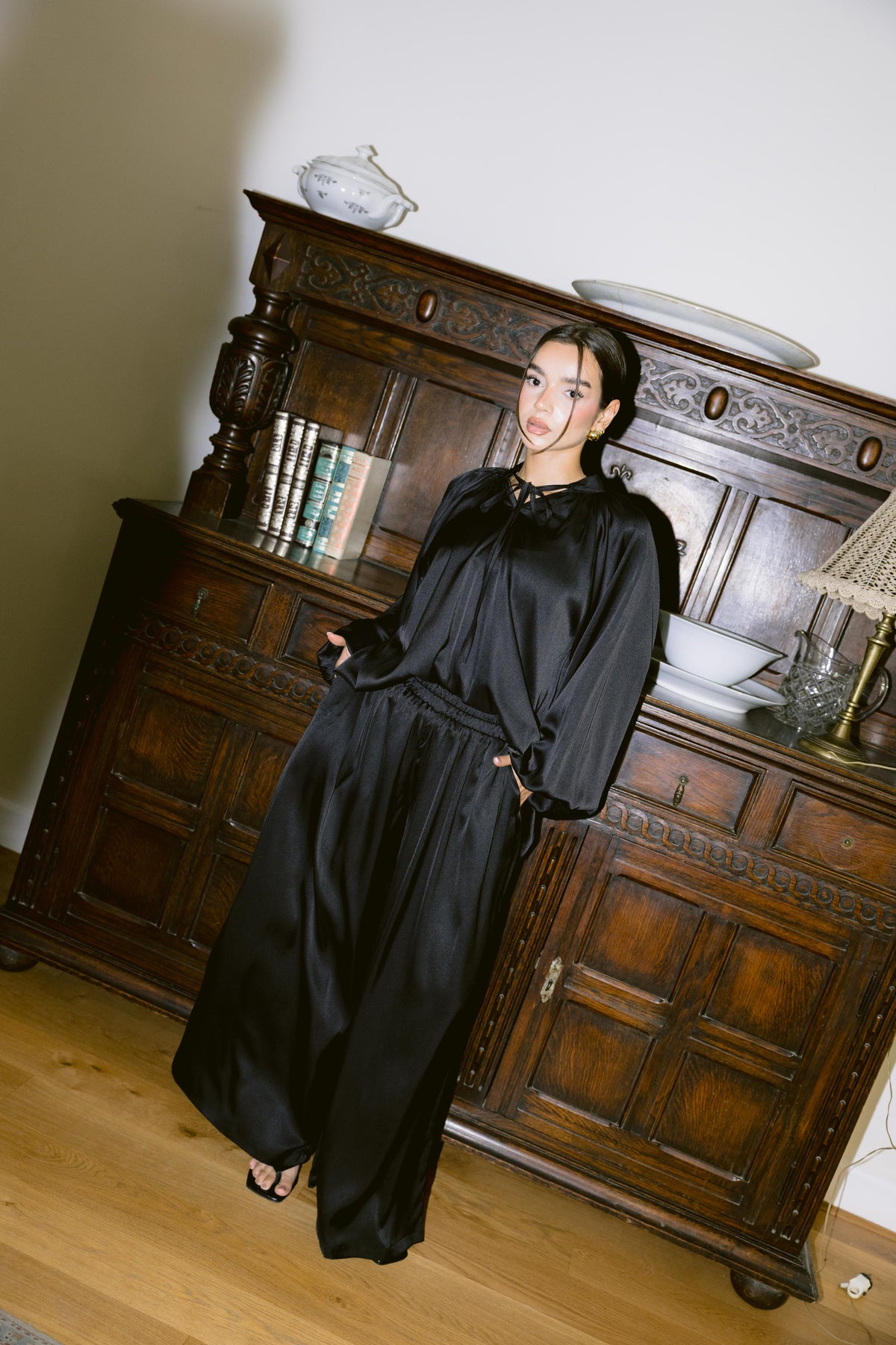 Satin Affair Set - Black