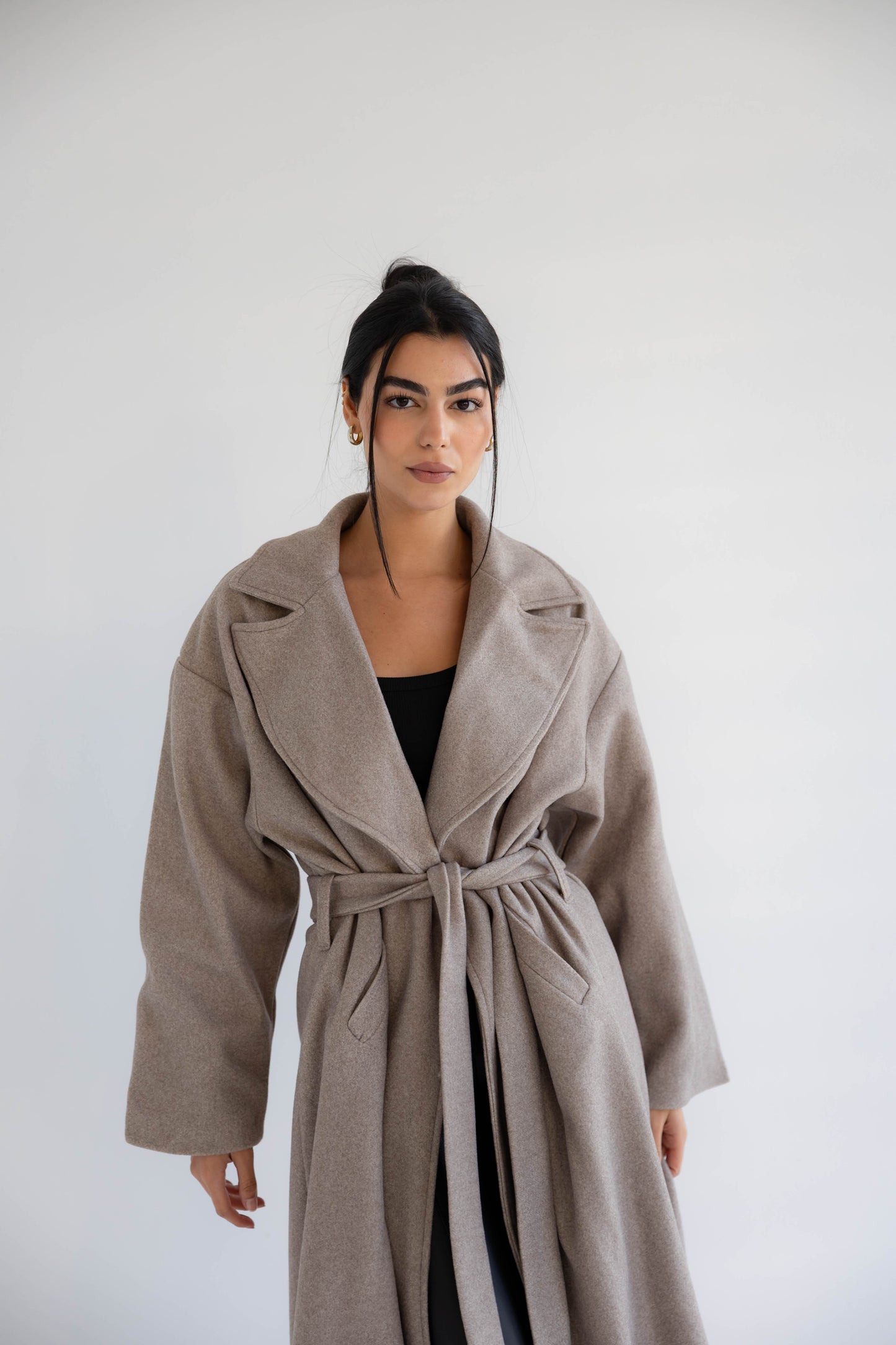 Snow Grace Coat In Griege