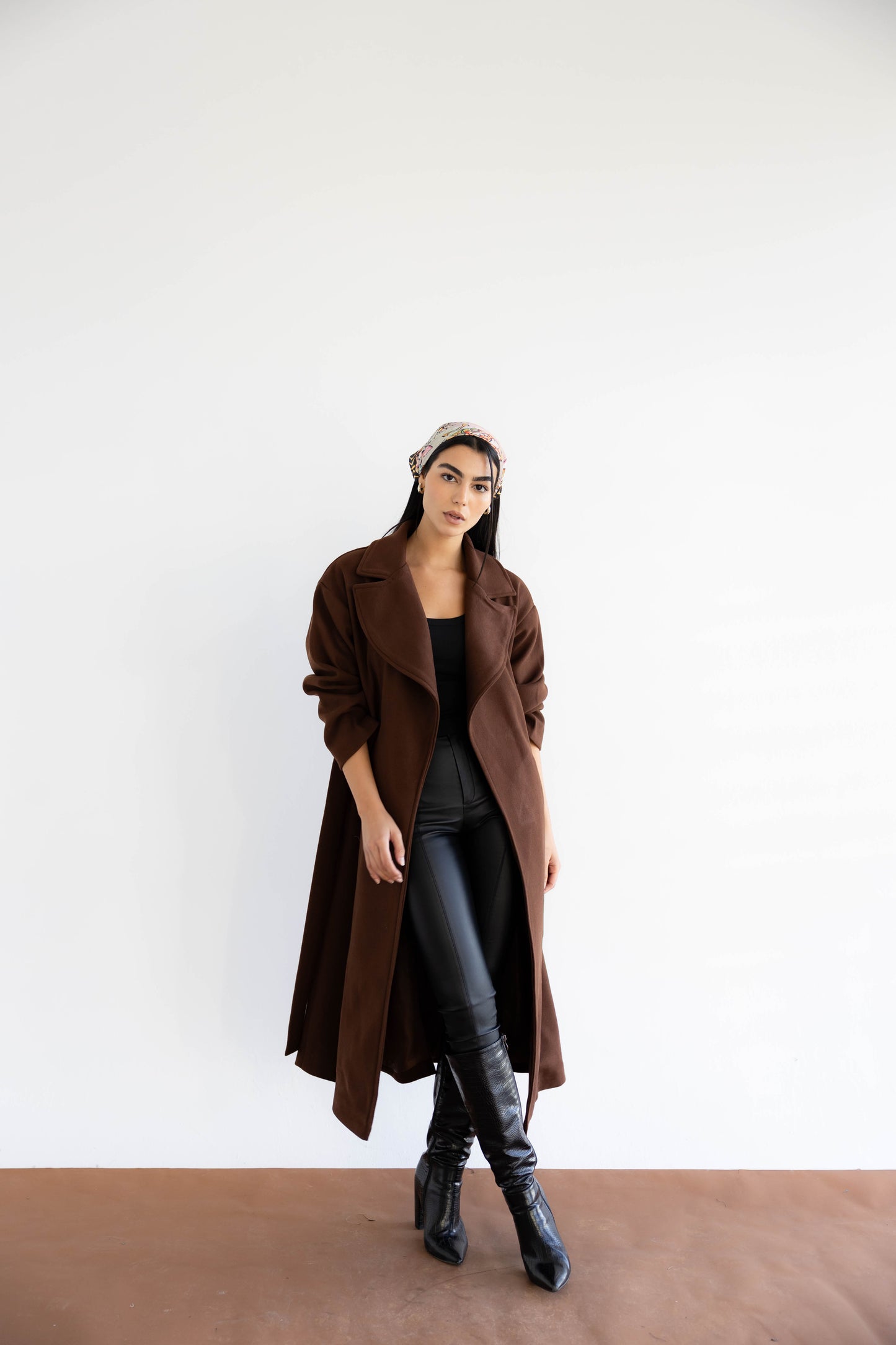 Snow Grace Coat In Toffee