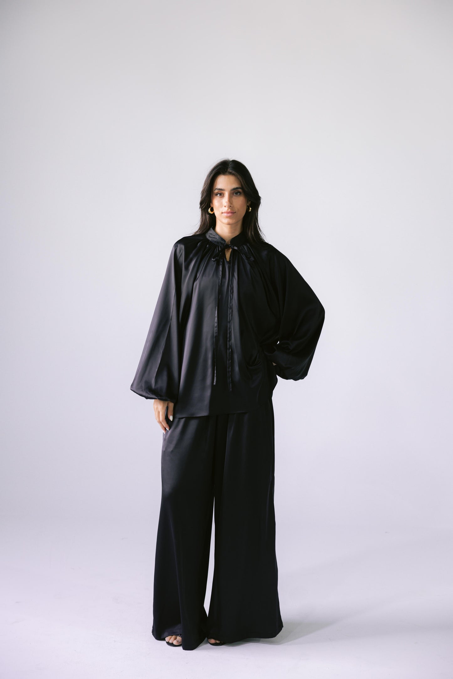 Satin Affair Set - Black